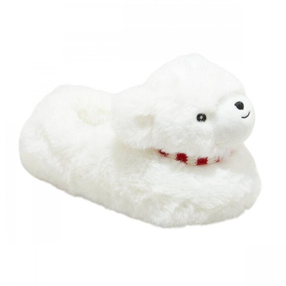 NWT Wondershop Toddler Boys Girls Holiday Polar Bear Slippers White M (7T-8T) - Picture 1 of 10